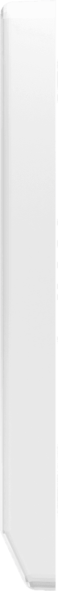 Saga Card from the side: a thin white profile with a bevelled lower edge